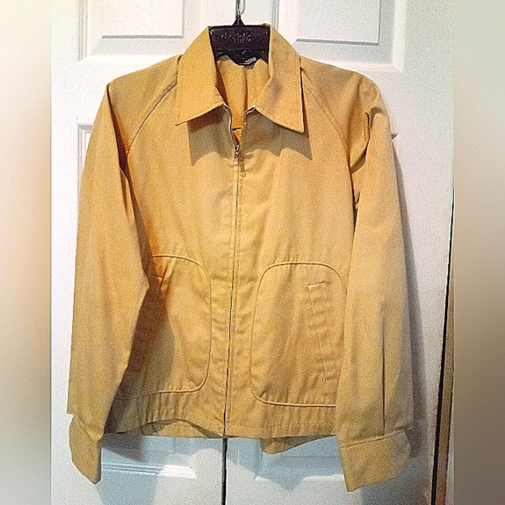 Sutton Place Dijon Yellow Women's Zip Up Pea Coat